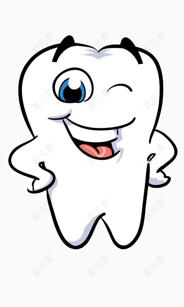 卡通牙齿