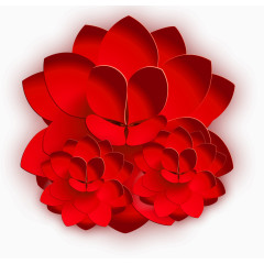 红色花朵图案
