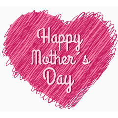 母亲节英文手绘爱心