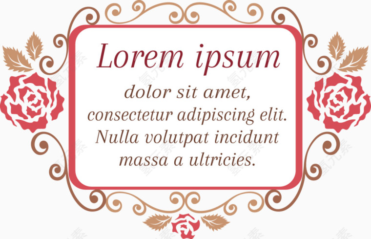 情人节玫瑰花边框