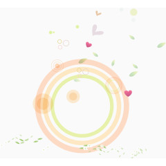 抽象炫彩圆环树叶