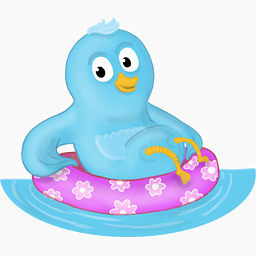 推特推特夏天游泳环遵循我Seasons-Tweeting