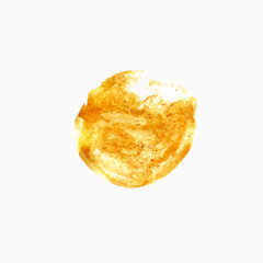  金黄色不规则笔刷