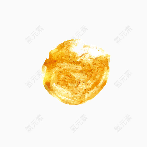  金黄色不规则笔刷