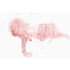 油漆水墨泼墨溅落红色矢量图