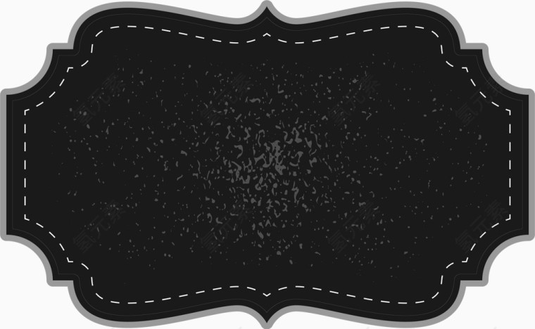 黑色空白标签矢量素材