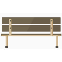 扁平化公园长凳