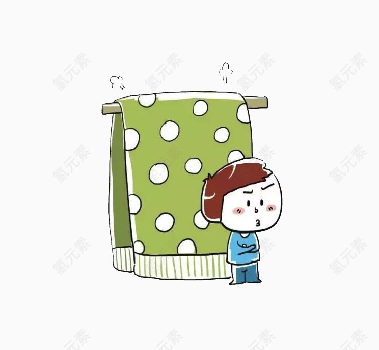 卡通绿色被子