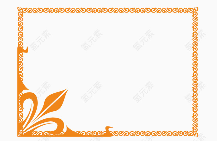 欧式古典中国风花纹边框