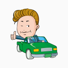 旅游季元素开车