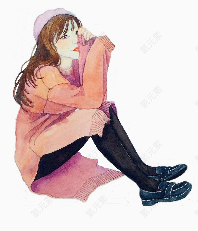 穿毛衣的女孩