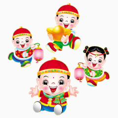 中国风喜庆福娃