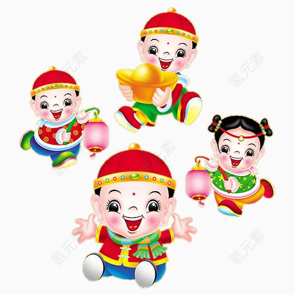 中国风喜庆福娃