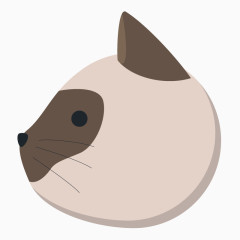 卡通猫侧脸头像