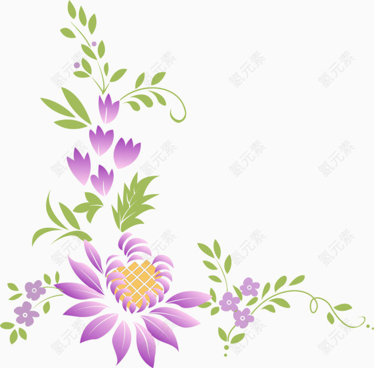 边框花朵装饰