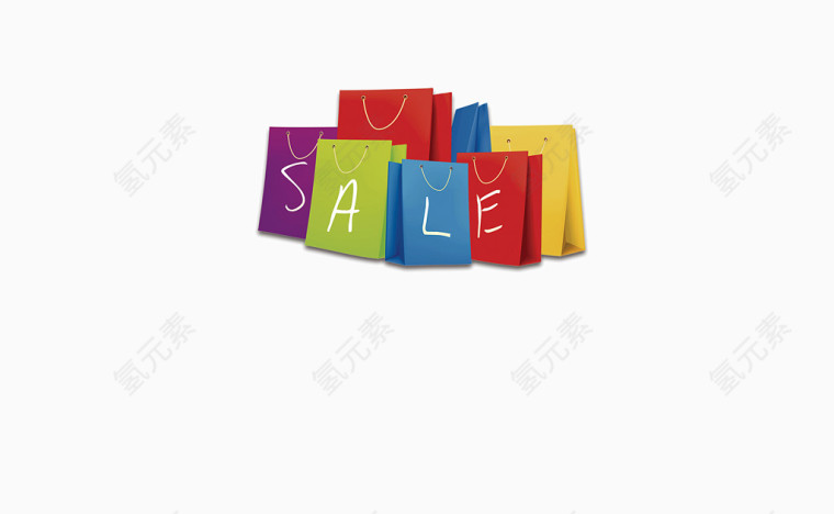 各种颜色购物袋