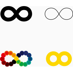 彩色无限矢量符号