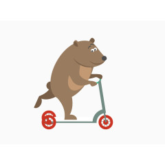 杂技小熊卡通矢量素材