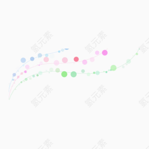 彩色珠花PNG素材