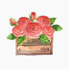 卡通精美五彩花卉