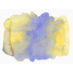 蓝色黄色水彩颜料笔触纹理