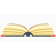 卡通翻开的书本