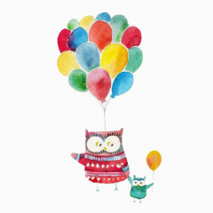 卡通手绘猫头鹰png