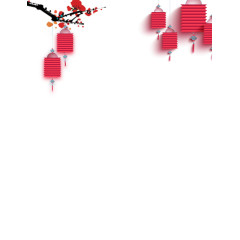 中国风灯笼红梅