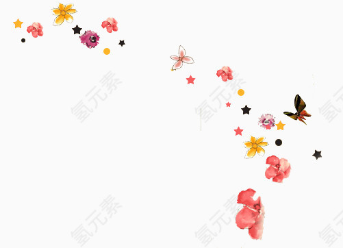 漂浮花瓣矢量