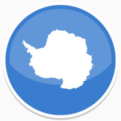 南极洲平圆世界国旗图标集