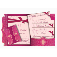 粉红色的信纸邀请函