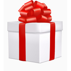 白色红丝带礼盒