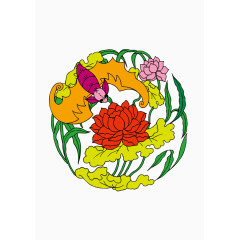 卡通中国吉祥刺青图案元素