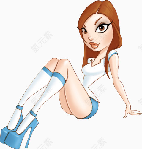 卡通女孩图片欧美女孩图标