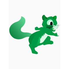 绿色松鼠素材