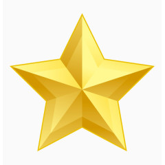 金黄色五角星