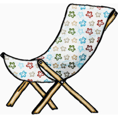 海边沙滩休闲卡通素材