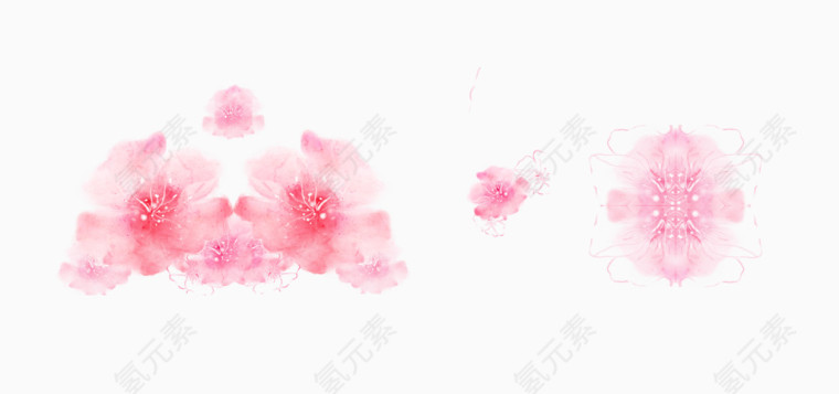 手绘泼墨花瓣