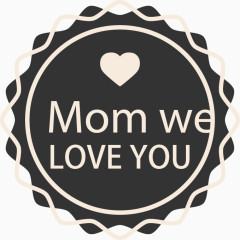 圆形母亲节元素