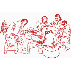 过小年全家包饺子