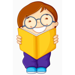 看书的小孩卡通