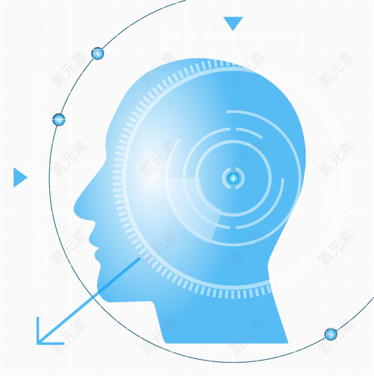 矢量未来的头插图