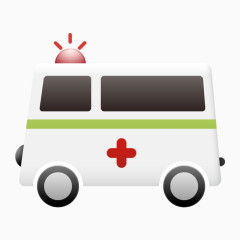 手绘插画救护车