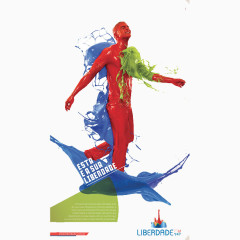 彩色远动员小人素材图片