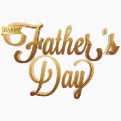 金色英文父亲节