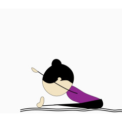 瑜珈卡通人物素材