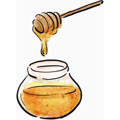 手绘蜂蜜罐