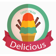 绿色冷饮店标签