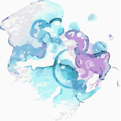 水粉墨迹幻彩装饰