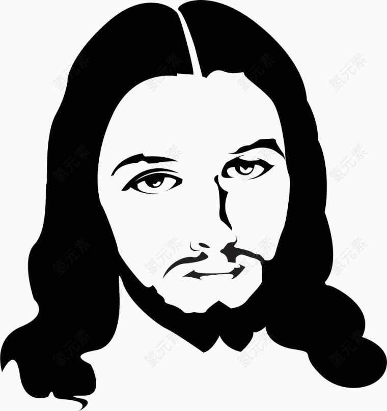中分发型的男人